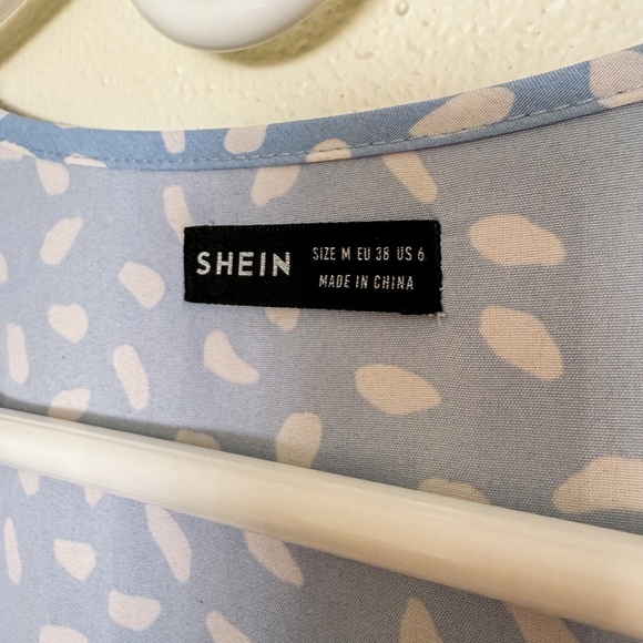 Vacay Lantern Sleeve Tie Front All Over Print Dress - Picture 6 of 6